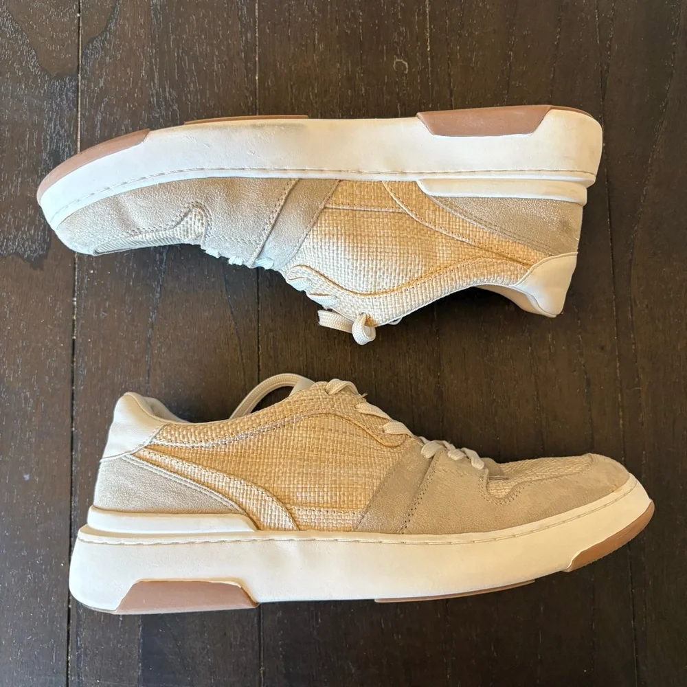 Steven New York Finn‎ Court Chunky Platform Sneakers Shoes Raffia Size 9.5M
